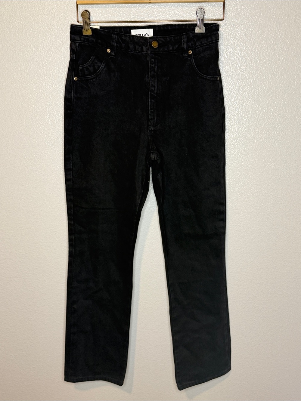 ROLLA'S Black Straight-Leg Women's Jeans High Rise Straight size 27 (bin14) NWT